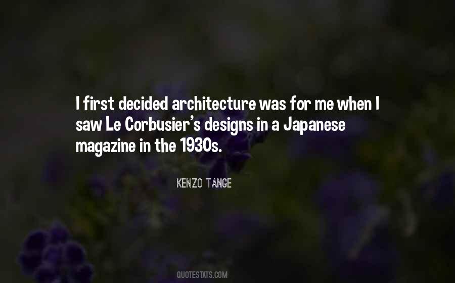 Kenzo Tange Quotes #1255666