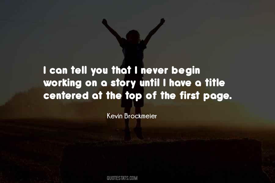 Kevin Brockmeier Quotes #381093