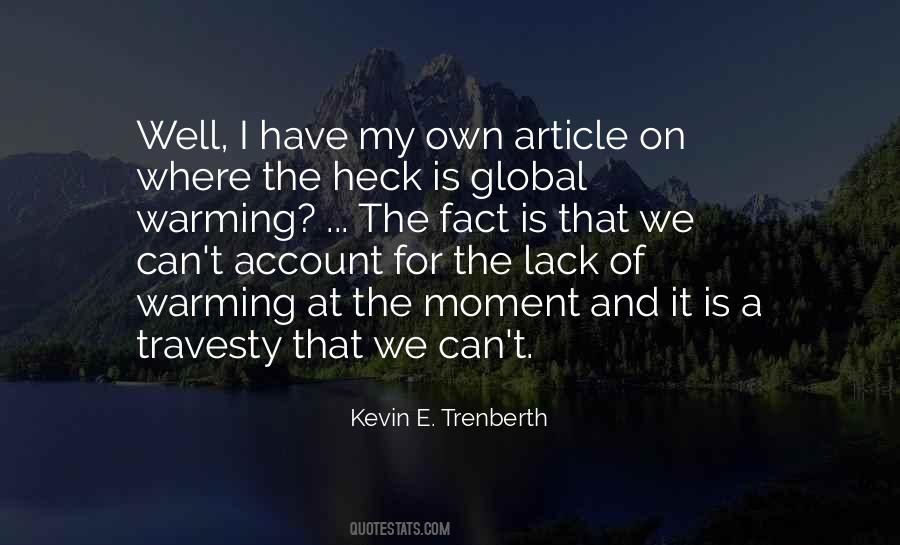 Kevin E. Trenberth Quotes #1657032