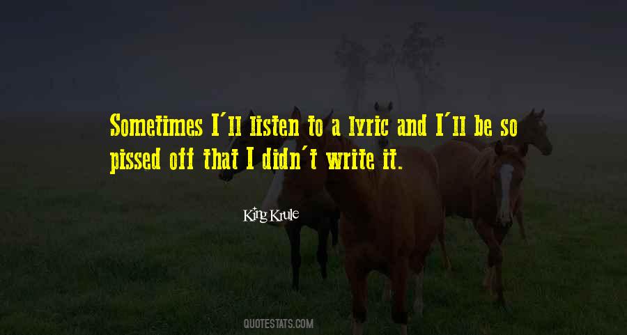 King Krule Quotes #1576683