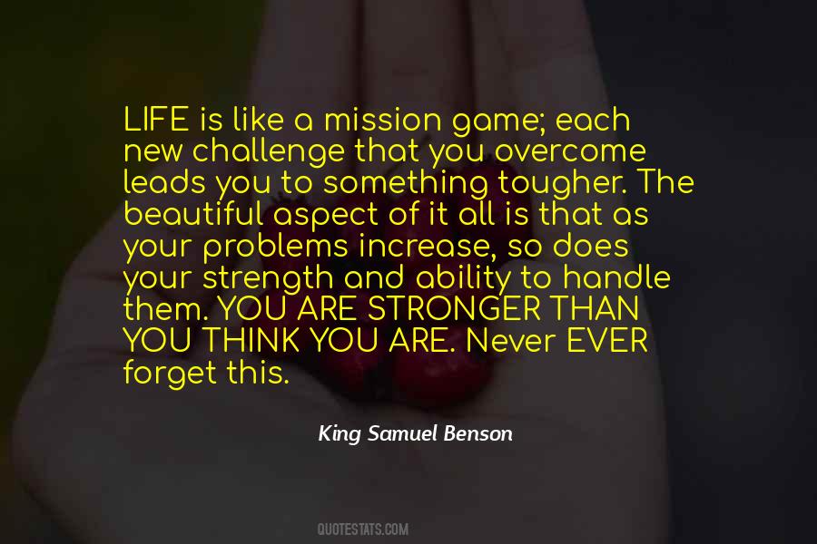 King Samuel Benson Quotes #1682385