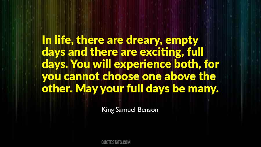 King Samuel Benson Quotes #496395