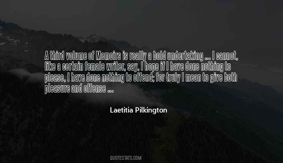 Laetitia Pilkington Quotes #1348790