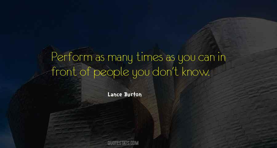 Lance Burton Quotes #816934