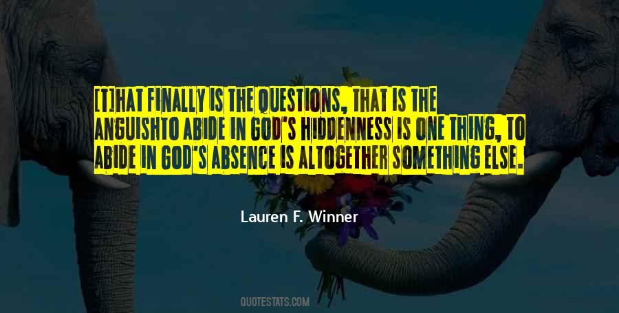 Lauren F. Winner Quotes #1220664