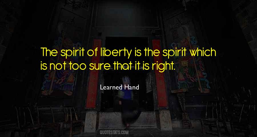 Learned Hand Quotes #322431