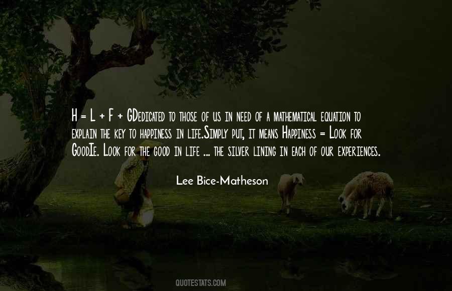 Lee Bice-Matheson Quotes #33606