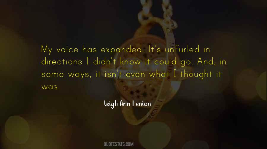 Leigh Ann Henion Quotes #1404276