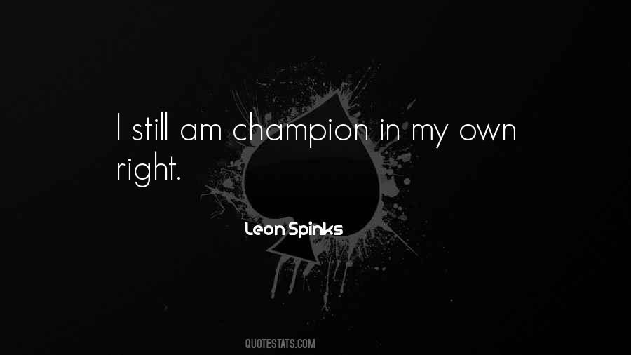 Leon Spinks Quotes #136064