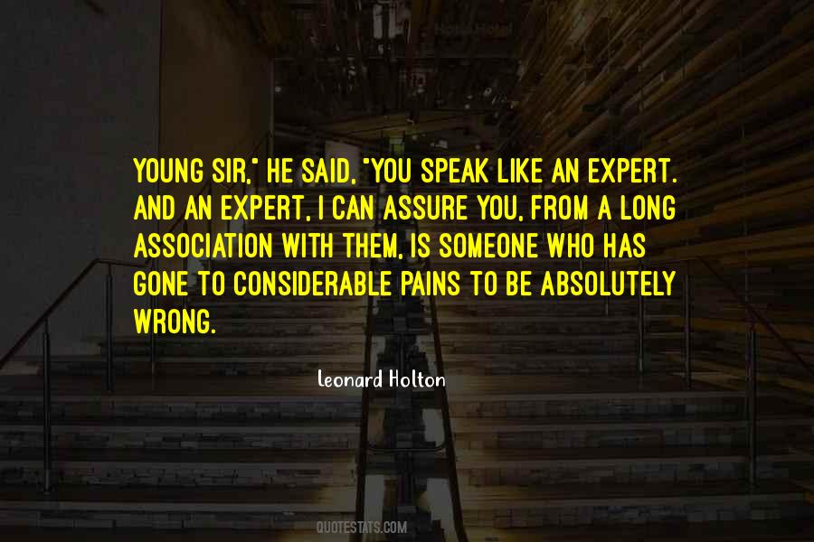 Leonard Holton Quotes #88436
