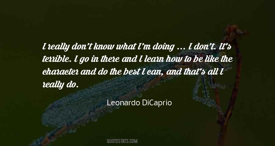 Leonardo DiCaprio Quotes #1666584