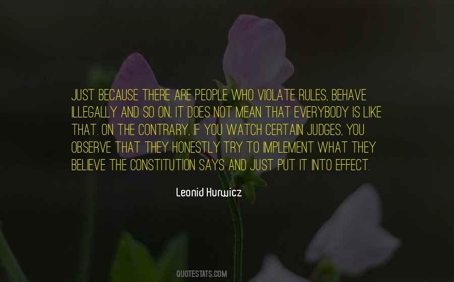 Leonid Hurwicz Quotes #460690