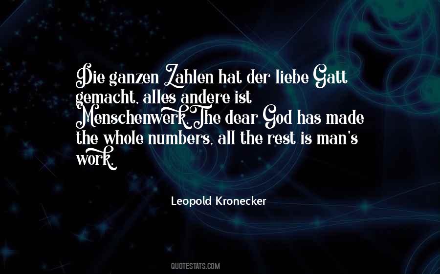 Leopold Kronecker Quotes #485385