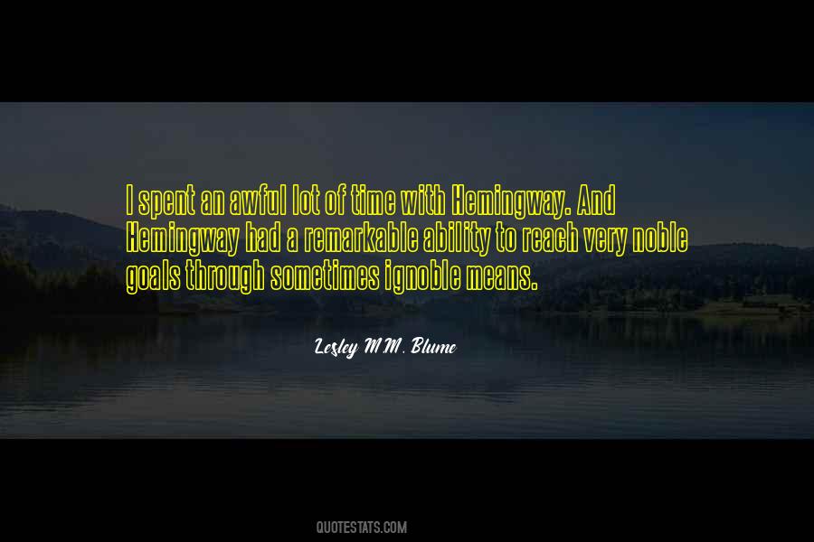 Lesley M.M. Blume Quotes #563121