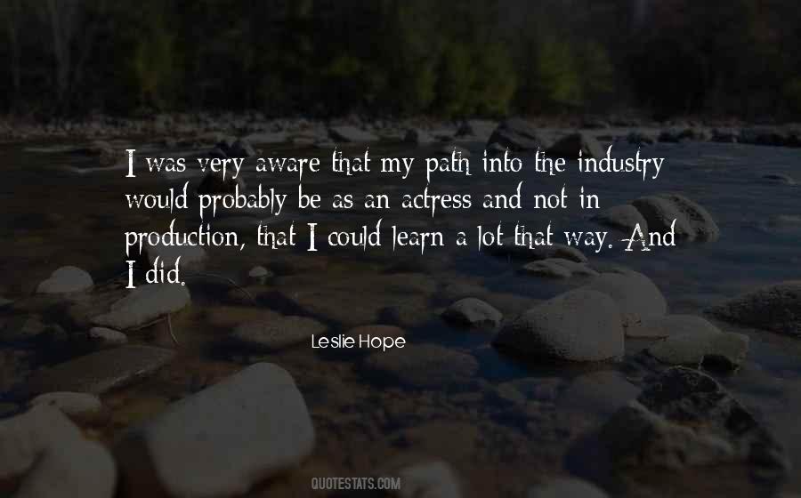 Leslie Hope Quotes #1099039