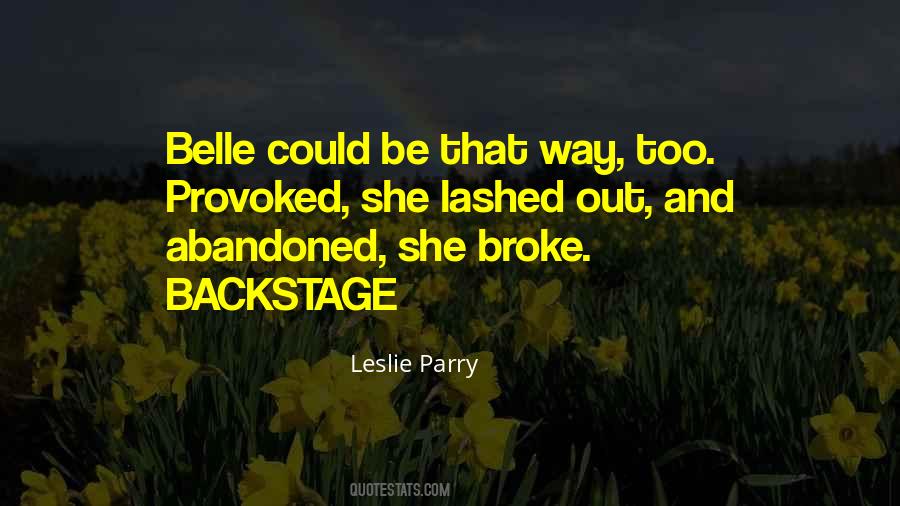 Leslie Parry Quotes #1779789