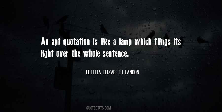 Letitia Elizabeth Landon Quotes #1131684