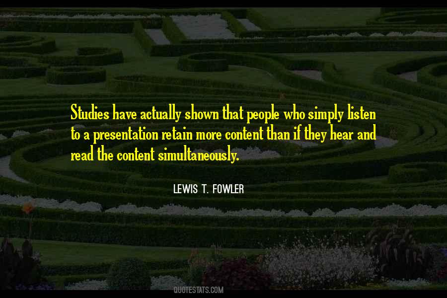 Lewis T. Fowler Quotes #68522