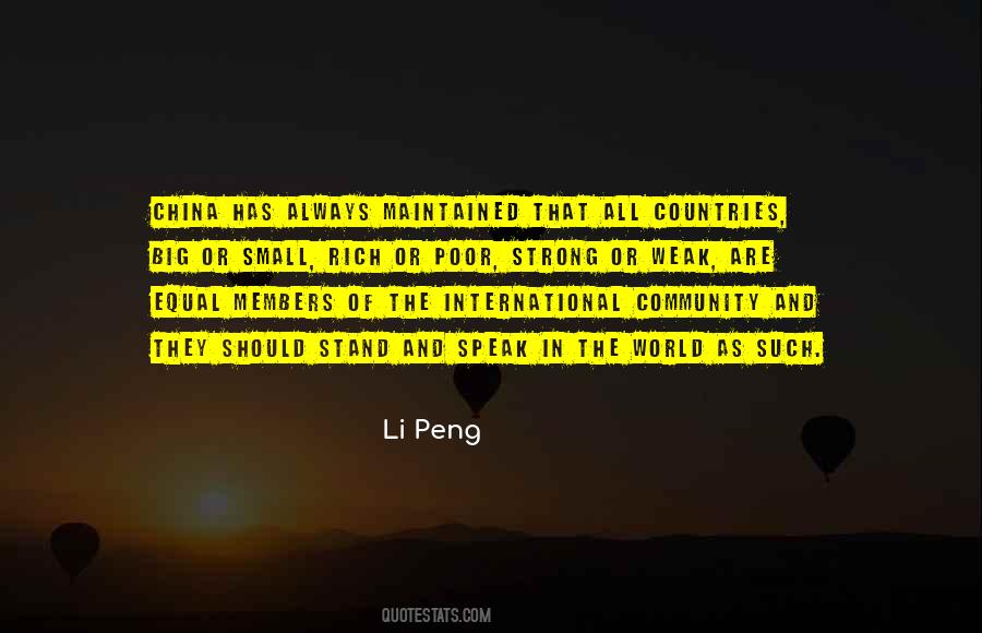 Li Peng Quotes #1657928
