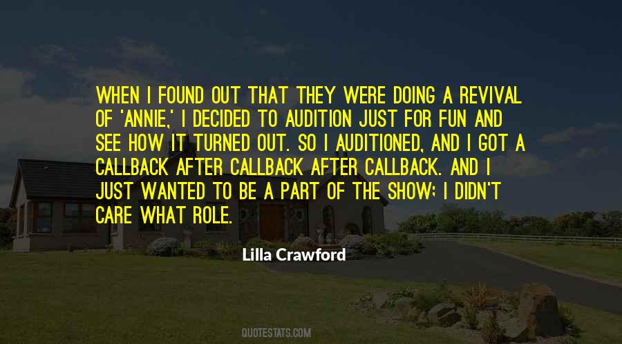 Lilla Crawford Quotes #423459