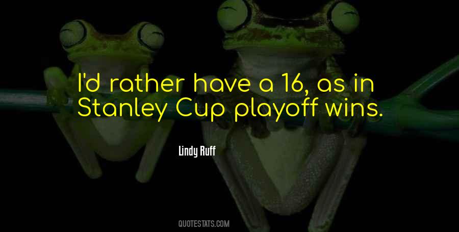 Lindy Ruff Quotes #1350475