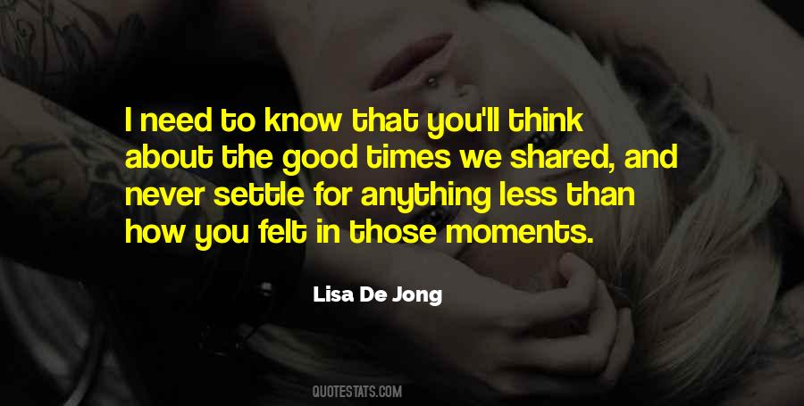 Lisa De Jong Quotes #247667