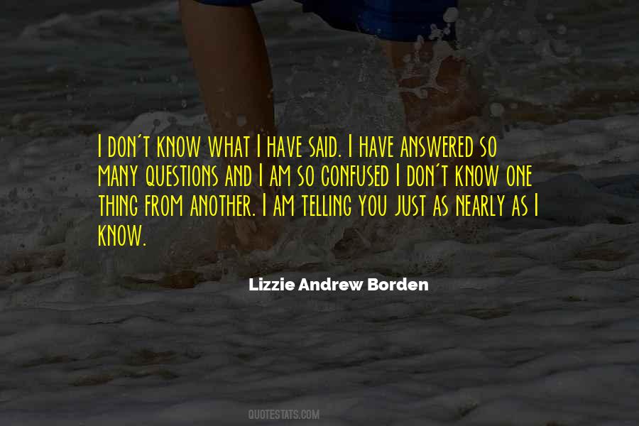 Lizzie Andrew Borden Quotes #315296