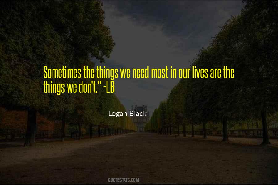 Logan Black Quotes #555357