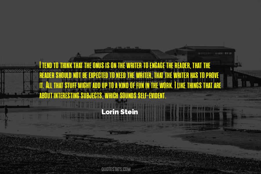 Lorin Stein Quotes #1708582