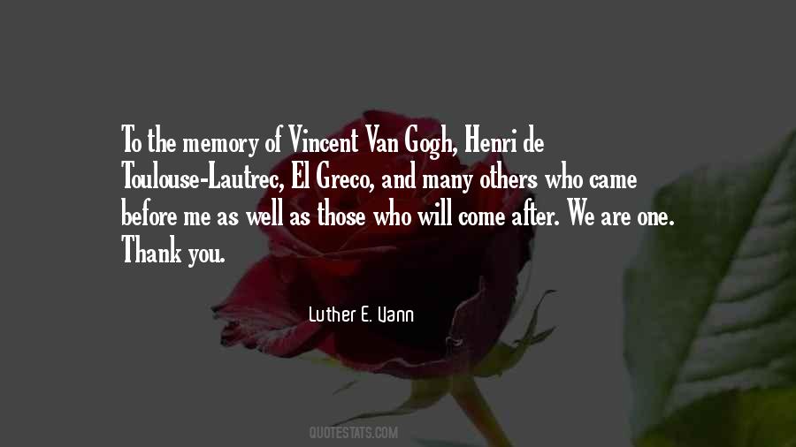 Luther E. Vann Quotes #1261425