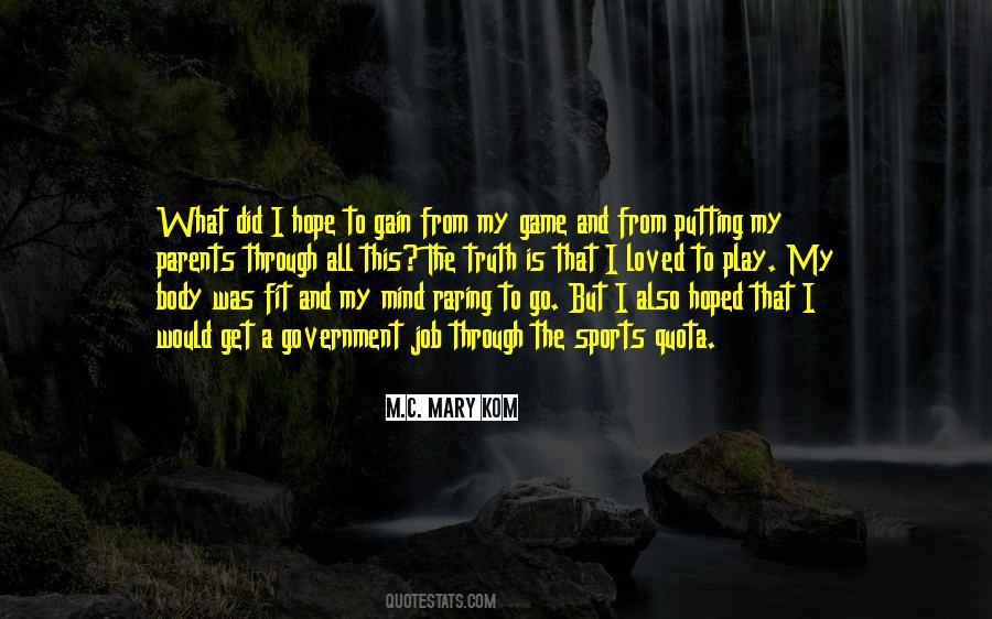 M.C. Mary Kom Quotes #1866390