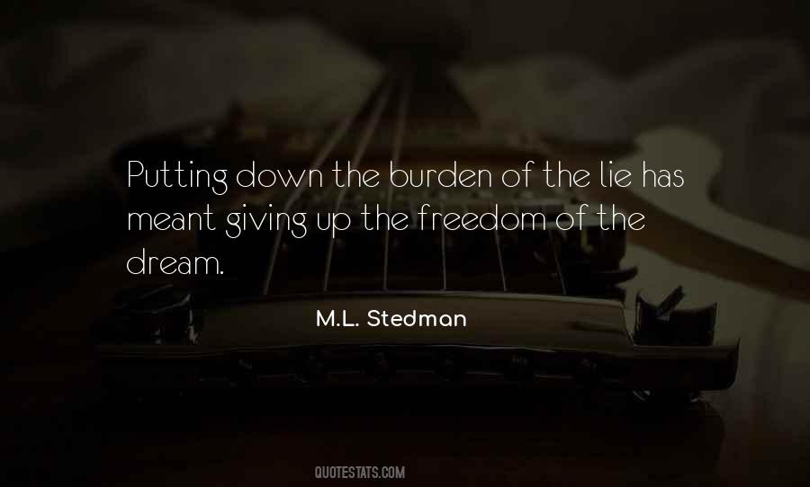 M.L. Stedman Quotes #648460