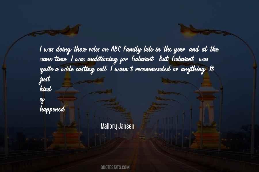 Mallory Jansen Quotes #1577986