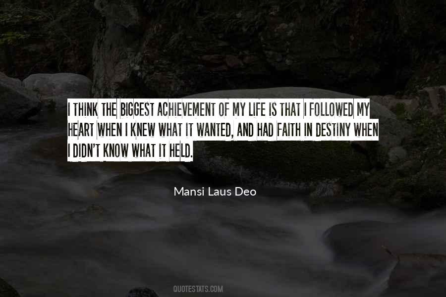 Mansi Laus Deo Quotes #1611940