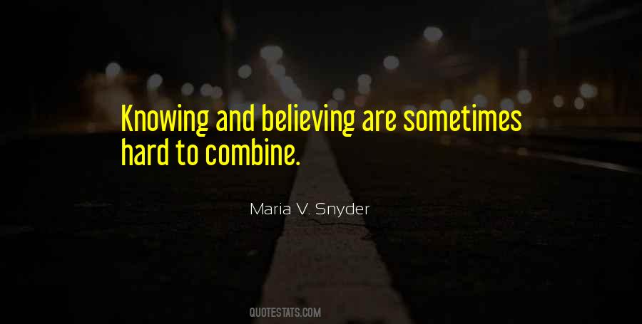 Maria V. Snyder Quotes #133185