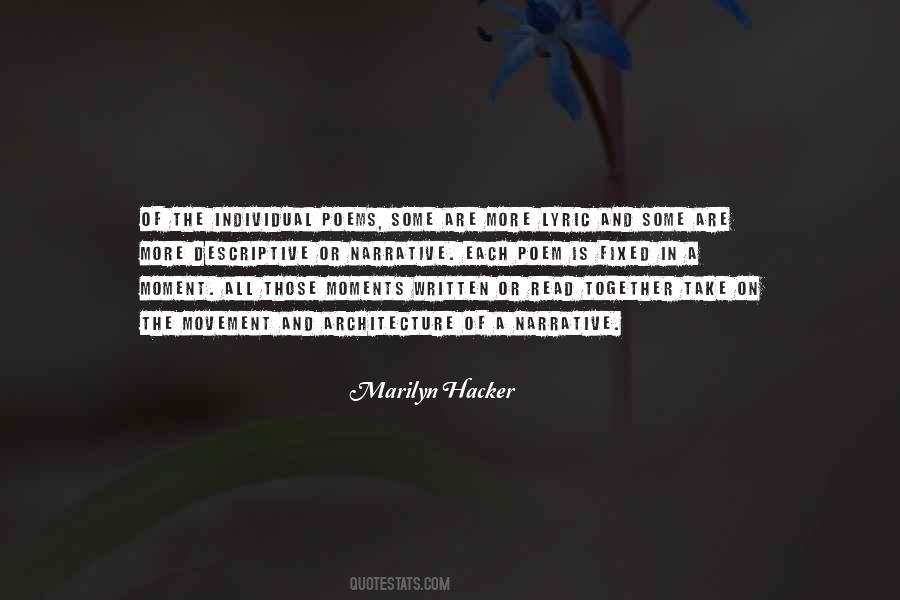 Marilyn Hacker Quotes #1697078