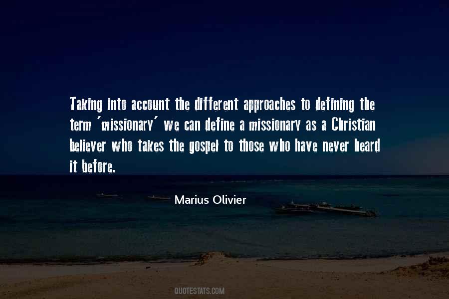 Marius Olivier Quotes #425344