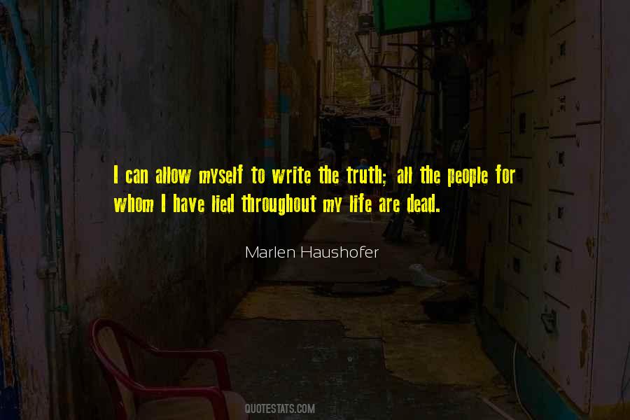 Marlen Haushofer Quotes #1304052