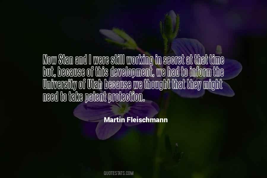 Martin Fleischmann Quotes #175732