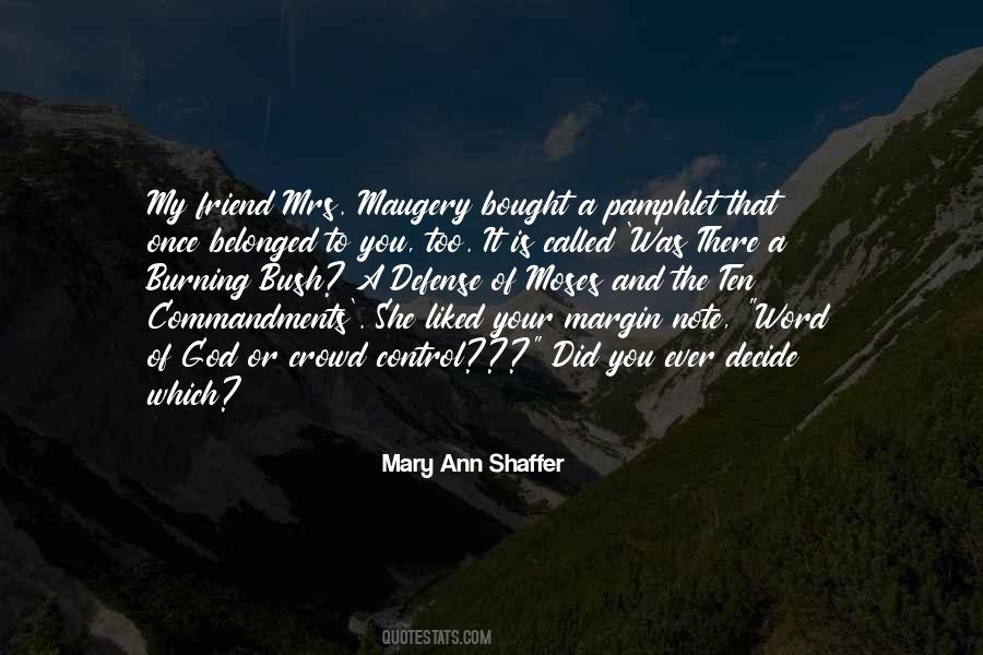 Mary Ann Shaffer Quotes #733282