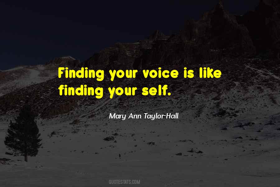 Mary Ann Taylor-Hall Quotes #1862918