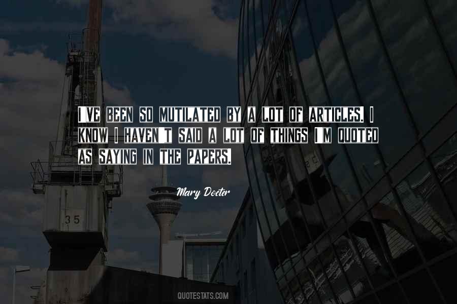 Mary Docter Quotes #430847