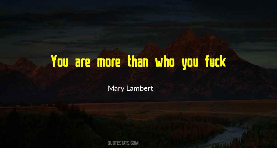 Mary Lambert Quotes #1426445