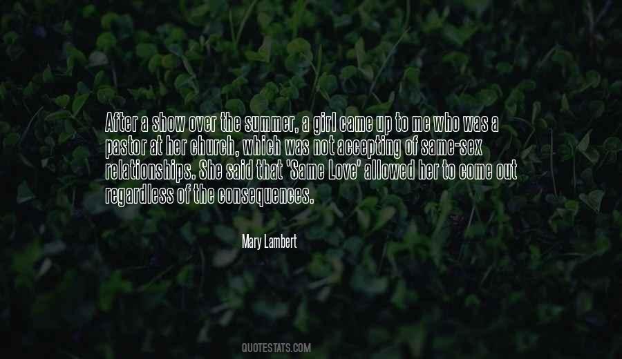 Mary Lambert Quotes #1837008