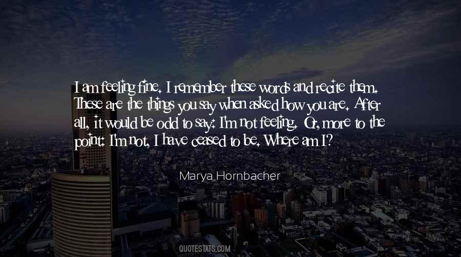 Marya Hornbacher Quotes #860258