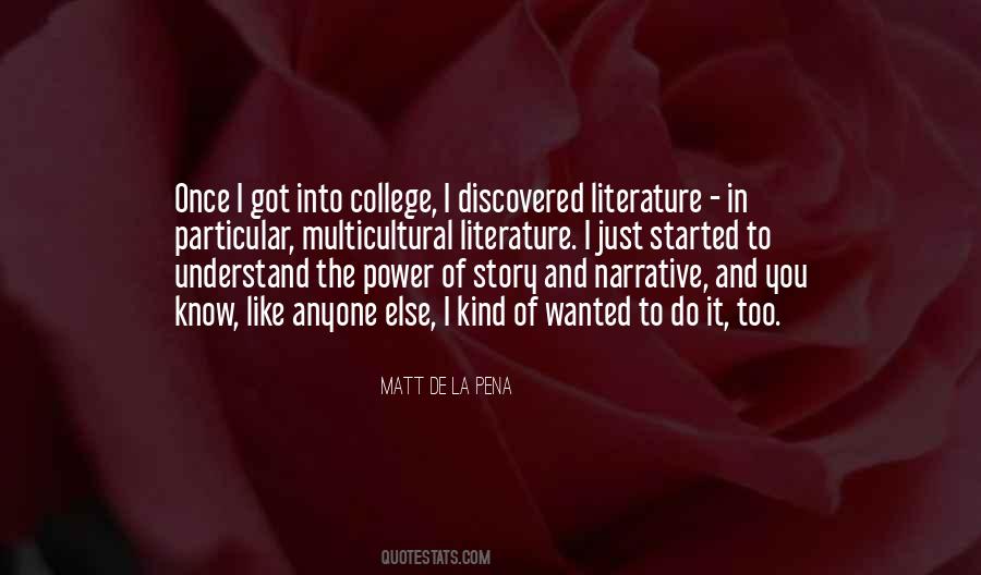 Matt De La Pena Quotes #474137