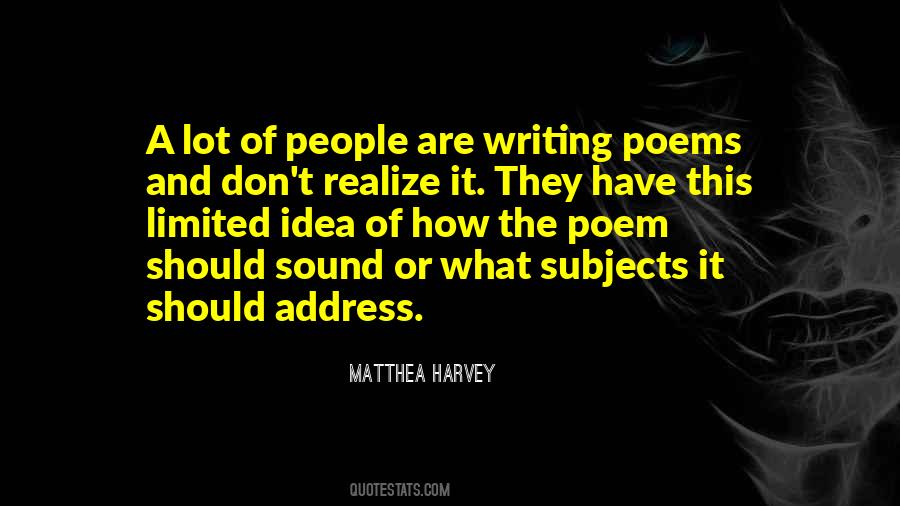 Matthea Harvey Quotes #1044385