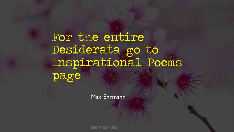 Max Ehrmann Quotes #537351