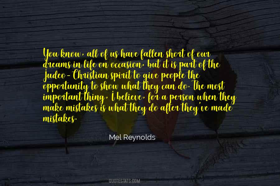 Mel Reynolds Quotes #509324