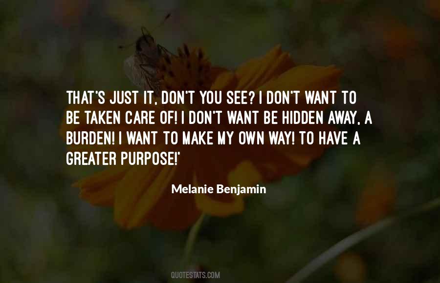 Melanie Benjamin Quotes #1503095